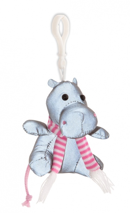 Reflexný prívesok 3D - hroch - spĺňa európsku normu kvality EN 13356 | EN 17353